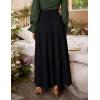 image:imageScarlet Darkness Tiered Maxi Skirts for Women 2026 Summer Beach Flowy Renaissance Long Skirt with PocketsBlack