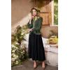image:imageScarlet Darkness Tiered Maxi Skirts for Women 2026 Summer Beach Flowy Renaissance Long Skirt with PocketsBlack