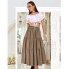 image:imageScarlet Darkness Tiered Maxi Skirts for Women 2026 Summer Beach Flowy Renaissance Long Skirt with PocketsBrown