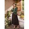 image:imageScarlet Darkness Tiered Maxi Skirts for Women 2026 Summer Beach Flowy Renaissance Long Skirt with PocketsCoffee