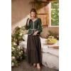 image:imageScarlet Darkness Tiered Maxi Skirts for Women 2026 Summer Beach Flowy Renaissance Long Skirt with PocketsCoffee