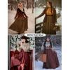 image:imageScarlet Darkness Tiered Maxi Skirts for Women 2026 Summer Beach Flowy Renaissance Long Skirt with PocketsDeep Lichen Green