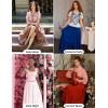 image:imageScarlet Darkness Tiered Maxi Skirts for Women 2026 Summer Beach Flowy Renaissance Long Skirt with PocketsIvory