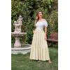 image:imageScarlet Darkness Tiered Maxi Skirts for Women 2026 Summer Beach Flowy Renaissance Long Skirt with PocketsIvory