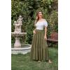 image:imageScarlet Darkness Tiered Maxi Skirts for Women 2026 Summer Beach Flowy Renaissance Long Skirt with PocketsOlive Green