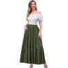 image:imageScarlet Darkness Tiered Maxi Skirts for Women 2026 Summer Beach Flowy Renaissance Long Skirt with PocketsSage