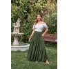 image:imageScarlet Darkness Tiered Maxi Skirts for Women 2026 Summer Beach Flowy Renaissance Long Skirt with PocketsSage