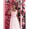 image:imageScarlet Darkness Tiered Maxi Skirts for Women 2026 Summer Beach Flowy Renaissance Long Skirt with PocketsWhite