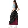 image:imageScarlet Darkness Victorian Maxi Skirt for Women Renaissance Long DoubleLayer Ruffle SkirtBlack and Red