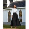 image:imageScarlet Darkness Victorian Skirts for Women Renaissance High Waisted Long Skirt with PocketsBlack