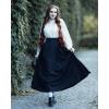 image:imageScarlet Darkness Victorian Skirts for Women Renaissance High Waisted Long Skirt with PocketsBlack