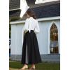 image:imageScarlet Darkness Victorian Skirts for Women Renaissance High Waisted Long Skirt with PocketsBlack