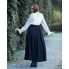 image:imageScarlet Darkness Victorian Skirts for Women Renaissance High Waisted Long Skirt with PocketsBlack