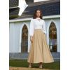 image:imageScarlet Darkness Victorian Skirts for Women Renaissance High Waisted Long Skirt with PocketsBrown