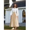 image:imageScarlet Darkness Victorian Skirts for Women Renaissance High Waisted Long Skirt with PocketsBrown