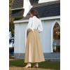 image:imageScarlet Darkness Victorian Skirts for Women Renaissance High Waisted Long Skirt with PocketsBrown