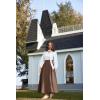 image:imageScarlet Darkness Victorian Skirts for Women Renaissance High Waisted Long Skirt with PocketsDark Brown