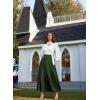 image:imageScarlet Darkness Victorian Skirts for Women Renaissance High Waisted Long Skirt with PocketsGreen