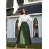 image:imageScarlet Darkness Victorian Skirts for Women Renaissance High Waisted Long Skirt with PocketsGreen