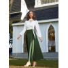 image:imageScarlet Darkness Victorian Skirts for Women Renaissance High Waisted Long Skirt with PocketsGreen