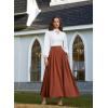 image:imageScarlet Darkness Victorian Skirts for Women Renaissance High Waisted Long Skirt with PocketsOrange