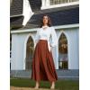 image:imageScarlet Darkness Victorian Skirts for Women Renaissance High Waisted Long Skirt with PocketsOrange