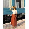 image:imageScarlet Darkness Victorian Skirts for Women Renaissance High Waisted Long Skirt with PocketsOrange