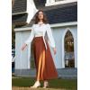 image:imageScarlet Darkness Victorian Skirts for Women Renaissance High Waisted Long Skirt with PocketsOrange