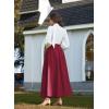 image:imageScarlet Darkness Victorian Skirts for Women Renaissance High Waisted Long Skirt with PocketsRed