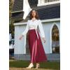 image:imageScarlet Darkness Victorian Skirts for Women Renaissance High Waisted Long Skirt with PocketsRed