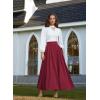 image:imageScarlet Darkness Victorian Skirts for Women Renaissance High Waisted Long Skirt with PocketsRed