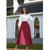 image:imageScarlet Darkness Victorian Skirts for Women Renaissance High Waisted Long Skirt with PocketsRed
