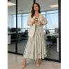 image:imageScarlet Darkness Women Floral Print Boho Skirt Elastic High Waist Long Maxi Skirts with PocketsApricot Floral