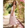 image:imageScarlet Darkness Women Floral Print Boho Skirt Elastic High Waist Long Maxi Skirts with PocketsPink Floral
