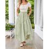 image:imageScarlet Darkness Women Floral Print Boho Skirt Elastic High Waist Long Maxi Skirts with PocketsYellow Floral