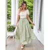 image:imageScarlet Darkness Women Floral Print Boho Skirt Elastic High Waist Long Maxi Skirts with PocketsYellow Floral
