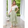 image:imageScarlet Darkness Women Floral Print Boho Skirt Elastic High Waist Long Maxi Skirts with PocketsYellow Floral