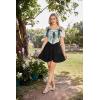 image:imageScarlet Darkness Women Flowy Mini Skirt with Shorts Renaissance Skirts Boho High Waist Skorts with PocketsBlack