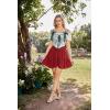image:imageScarlet Darkness Women Flowy Mini Skirt with Shorts Renaissance Skirts Boho High Waist Skorts with PocketsDark Red