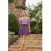 image:imageScarlet Darkness Women Flowy Mini Skirt with Shorts Renaissance Skirts Boho High Waist Skorts with PocketsPurple