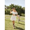 image:imageScarlet Darkness Women Flowy Mini Skirt with Shorts Renaissance Skirts Boho High Waist Skorts with PocketsWhite