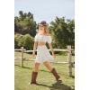 image:imageScarlet Darkness Women Flowy Mini Skirt with Shorts Renaissance Skirts Boho High Waist Skorts with PocketsWhite