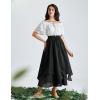 image:imageScarlet Darkness Women Renaissance Long Skirt A Line Layered Flowy Maxi SkirtsBlack