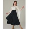 image:imageScarlet Darkness Women Renaissance Long Skirt A Line Layered Flowy Maxi SkirtsBlack