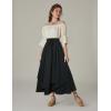 image:imageScarlet Darkness Women Renaissance Long Skirt A Line Layered Flowy Maxi SkirtsBlack