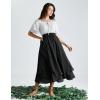 image:imageScarlet Darkness Women Renaissance Long Skirt A Line Layered Flowy Maxi SkirtsBlack