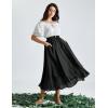 image:imageScarlet Darkness Women Renaissance Long Skirt A Line Layered Flowy Maxi SkirtsBlack