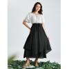 image:imageScarlet Darkness Women Renaissance Long Skirt A Line Layered Flowy Maxi SkirtsBlack