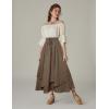 image:imageScarlet Darkness Women Renaissance Long Skirt A Line Layered Flowy Maxi SkirtsLight Brown