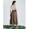 image:imageScarlet Darkness Women Renaissance Long Skirt A Line Layered Flowy Maxi SkirtsLight Brown